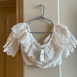 Super cute crop Fashion Nova top! Size small. Tags